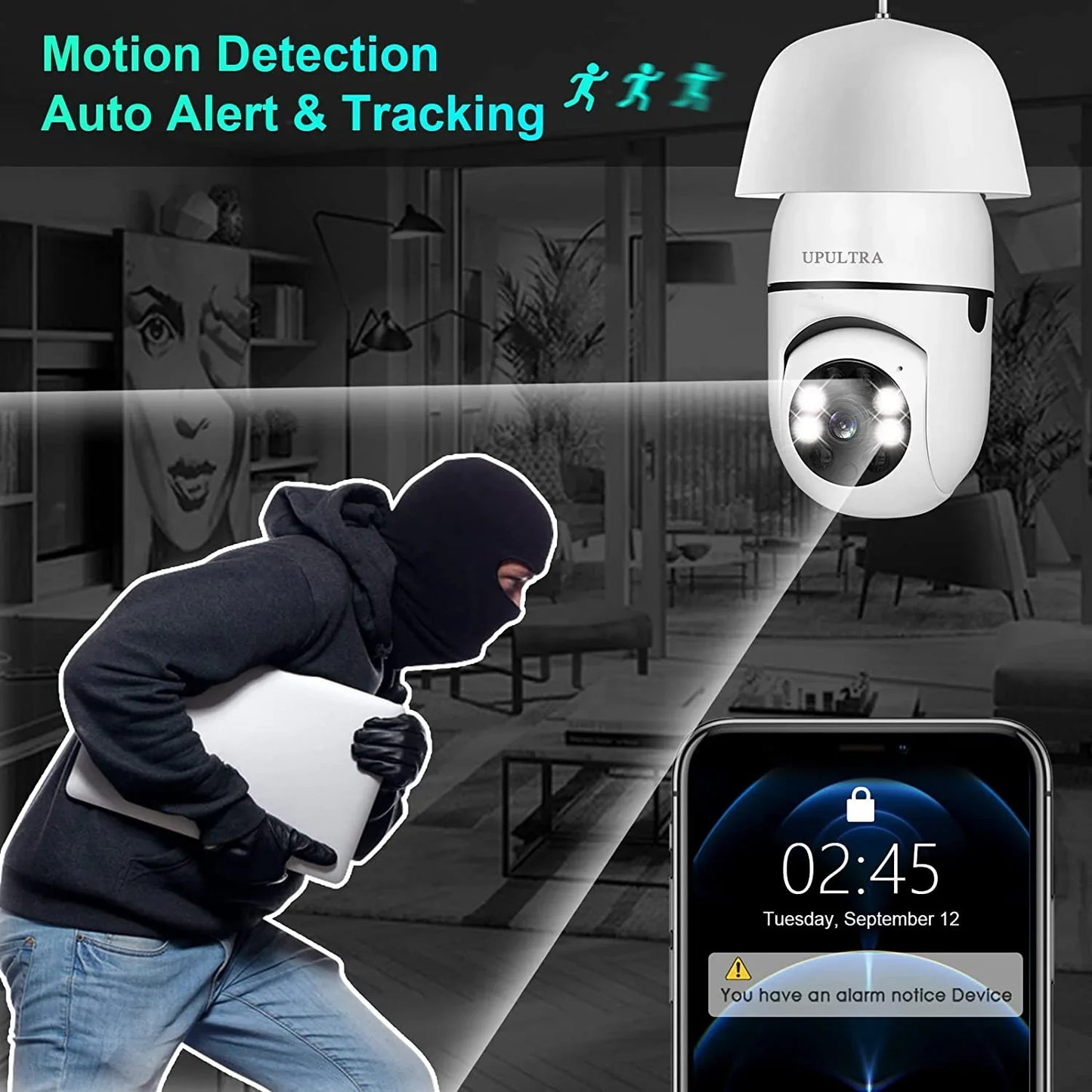 V380 PRO CCTV -HD CAMERA WITH MOTION DETECTION, COLORED NIGHT VISION