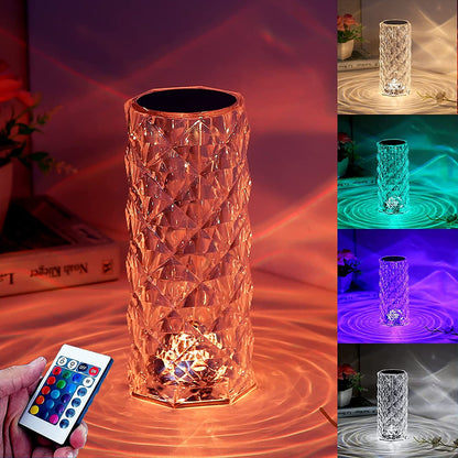 3D Crystal Diamond Led Lamp - Rechargeable