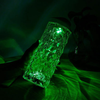 3D Crystal Diamond Led Lamp - Rechargeable