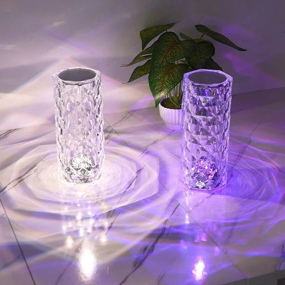 3D Crystal Diamond Led Lamp - Rechargeable