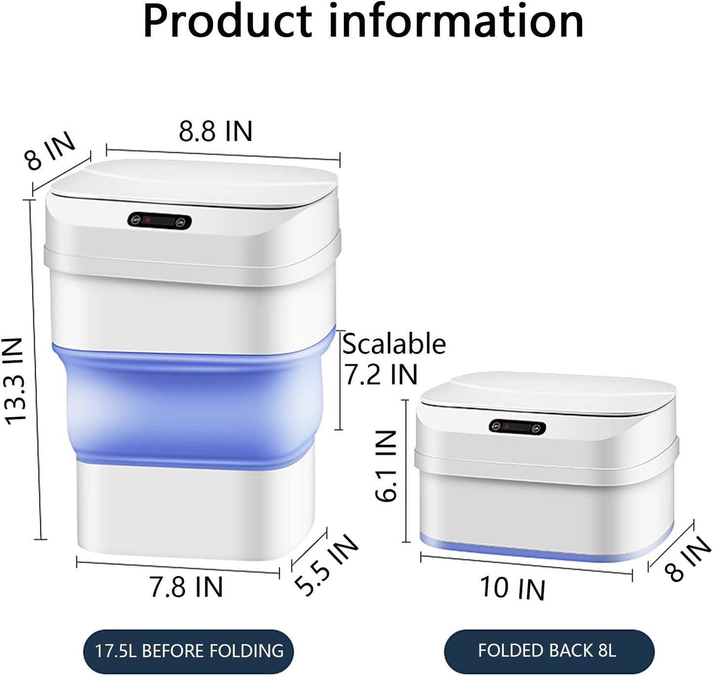 Homifye Foldable Sensor Dustbin