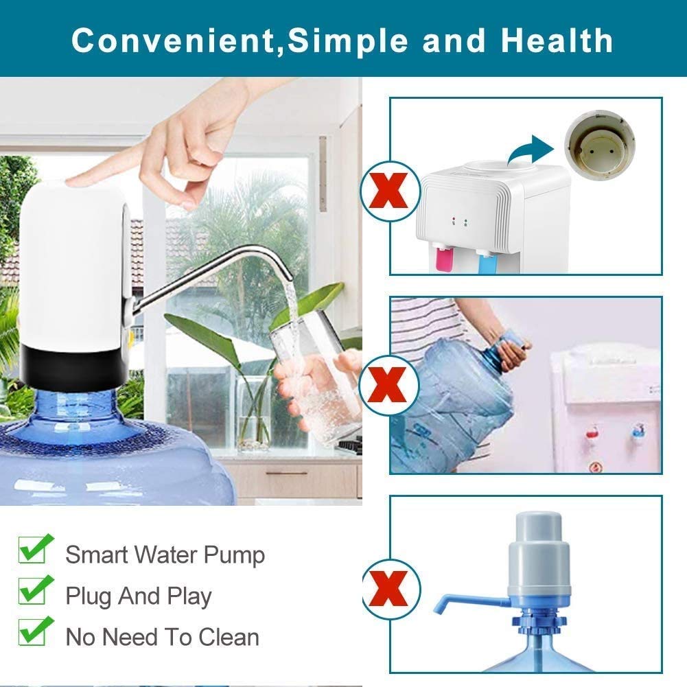 Homifye Portable Automatic Rechargeable USB Water Dispenser Pump