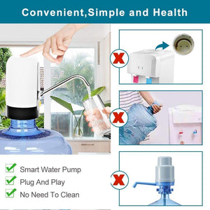 Homifye Portable Automatic Rechargeable USB Water Dispenser Pump