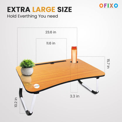 Homifye Foldable Wooden Laptop Table