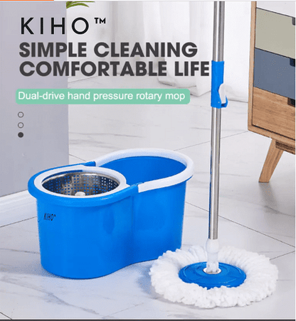 Homifye 360° Easy Spin Magic Mop With Steel Bucket