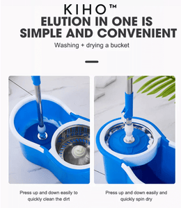 Spin Mop - Easy Spin Magic Mop Set [Steel Bucket]